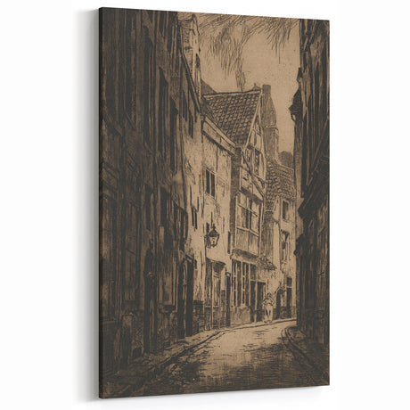 Gothic Wall Art | Vintage Street Illustration | Dark Decor Style
