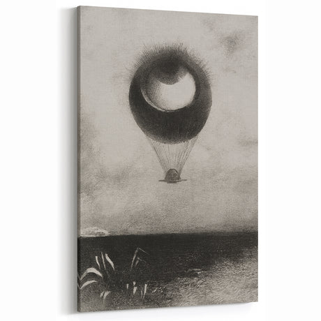 Gothic Wall Art | Surreal Eye Balloon Illustration | Dark Decor Style