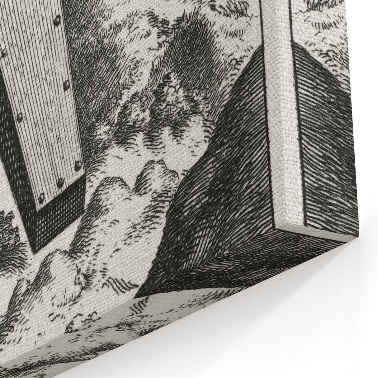 Gothic Wall Art | Hanging Coffin Illustration | Dark Decor Style