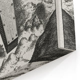 Gothic Wall Art | Hanging Coffin Illustration | Dark Decor Style