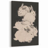 Gothic Wall Art | Surreal Rabbit Illustration | Dark Decor Style