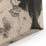 Gothic Wall Art | Surreal Rabbit Illustration | Dark Decor Style
