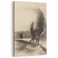 Gothic Angelic Embrace – Dark and Moody Gothic Canvas Print