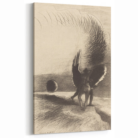 Gothic Angelic Embrace – Dark and Moody Gothic Canvas Print
