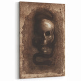 Gothic Skull and Serpent – Dark and Mysterious Gothic Canvas Print