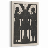 Gothic Angelic Figures – Dark Medieval Gothic Wall Art Canvas Print
