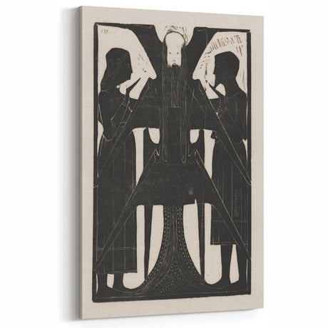 Gothic Angelic Figures – Dark Medieval Gothic Wall Art Canvas Print