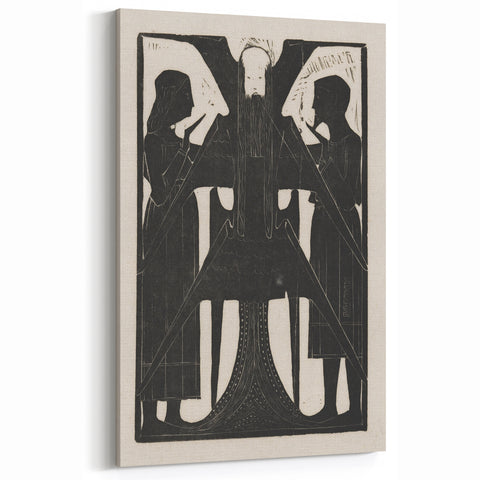 Gothic Angelic Figures – Dark Medieval Gothic Wall Art Canvas Print