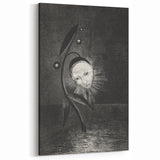 Gothic Flower and Face – Surreal Dark Gothic Wall Art Canvas Print