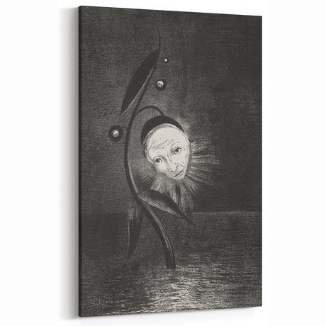 Gothic Flower and Face – Surreal Dark Gothic Wall Art Canvas Print