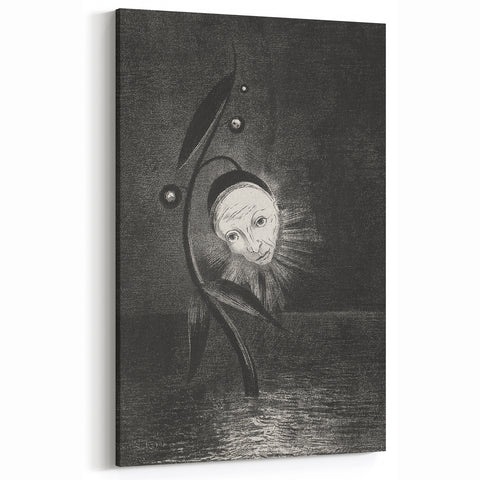 Gothic Flower and Face – Surreal Dark Gothic Wall Art Canvas Print