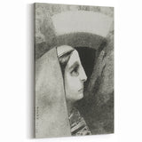 Gothic Woman’s Profile – Dark and Mysterious Gothic Wall Art Canvas Print