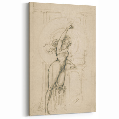 Vintage Gothic Art Sketch - Dark Decor Style with Gothic Artworks