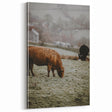 Rustic Wall Art - Grazing Cows in Countryside for Farmhouse Decor