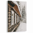 Rustic Farmhouse Decor – Snowy Cabin Wall Art for Country Style Homes