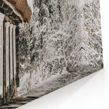 Rustic Farmhouse Decor – Snowy Cabin Wall Art for Country Style Homes