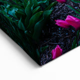 Tulip Field Artwork - Netherlands Travel Poster at Sunset