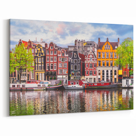 Amsterdam Art Prints - Colorful Dutch Canal Houses