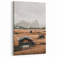 Farmhouse Wall Art – Rustic Cabin and Mountain Scene for Country Decor