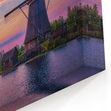 Windmill Wall Art - Dutch Countryside at Sunset