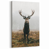 Farmhouse Wall Art – Majestic Stag in Misty Landscape for Rustic Homes