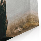 Farmhouse Wall Art – Majestic Stag in Misty Landscape for Rustic Homes