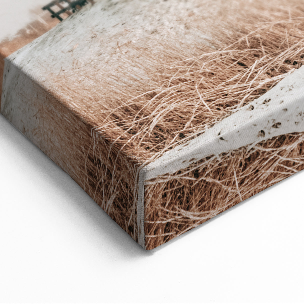 Farmhouse Wall Art – Rustic Windmill in Snowy Landscape for Country Decor