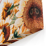 Farmhouse Wall Art – Bright Sunflowers with Rustic Windmill for Decor