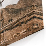 Farmhouse Wall Art – Rustic Windmill in Desert Landscape for Country Decor
