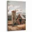 Farmhouse Wall Art – Rustic Barn and Silo Scene for Country Style Decor