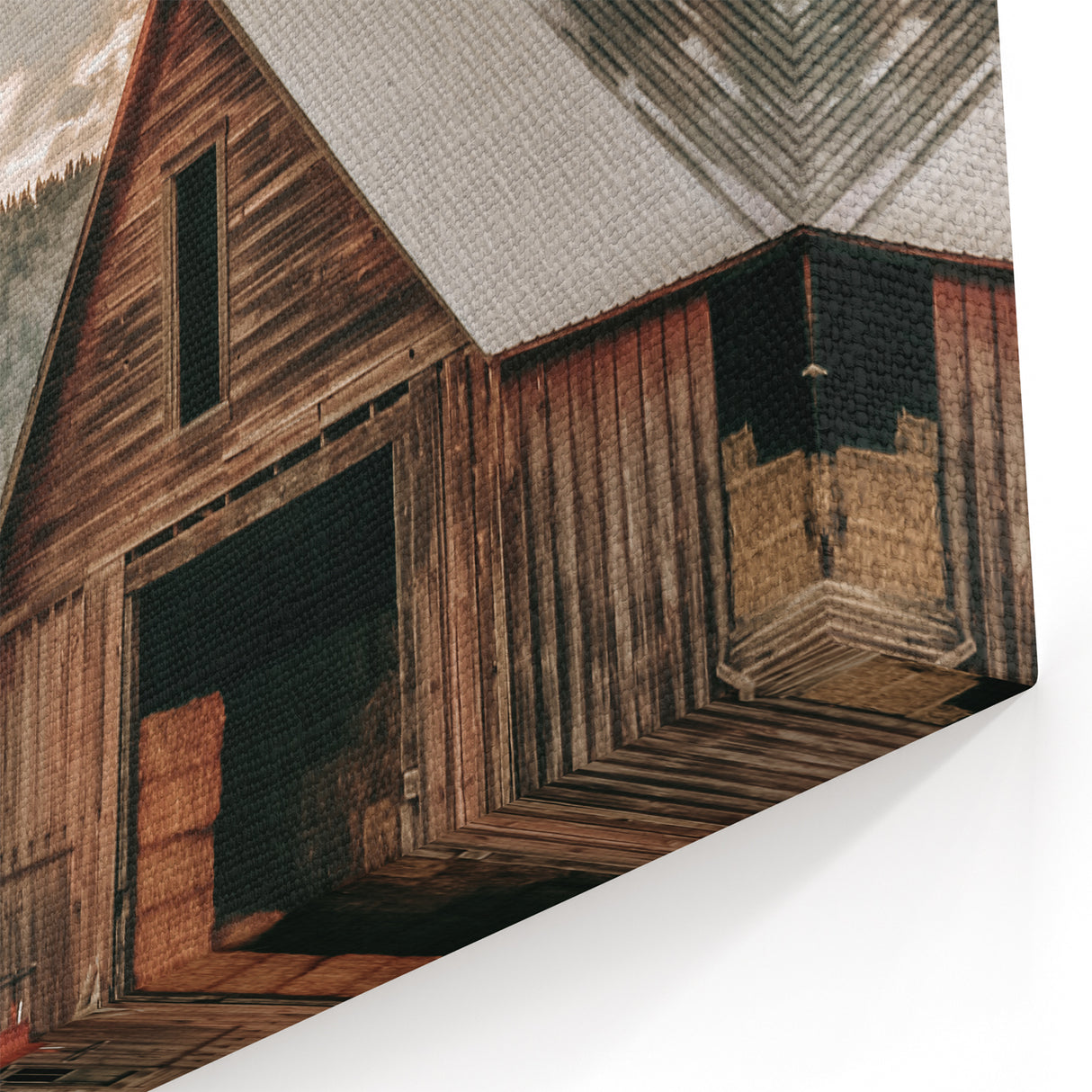 Farmhouse Wall Art – Rustic Barn and Silo Scene for Country Style Decor
