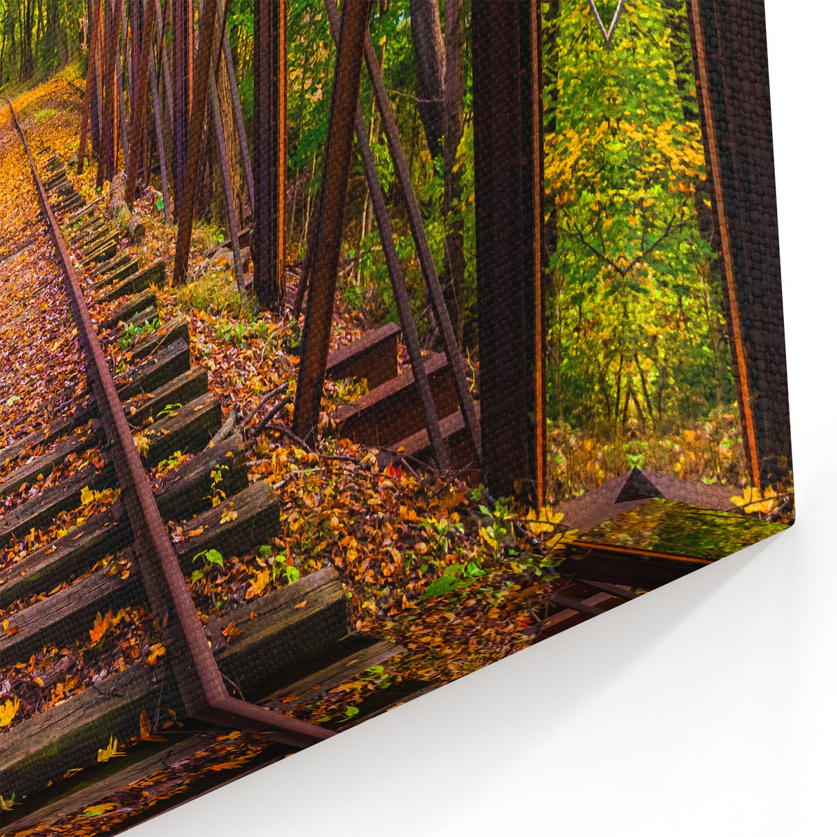 Framed Pennsylvania Art - Autumn Railway Scene Pennsylvania Photography
