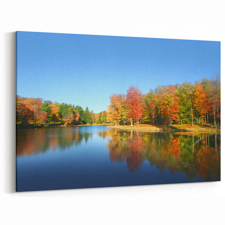 Pennsylvania Photography - Vibrant Autumn Lake Scenic Pennsylvania Views