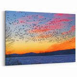 Pennsylvania Nature Art - Sunset Sky with Birds Scenic Pennsylvania Artwork