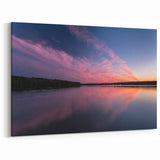 Pennsylvania Scenic Views - Tranquil Lake Sunset Pennsylvania Canvas Art
