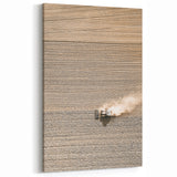 Farmhouse Wall Art: Rustic Field with Tractor, Country Style Decor