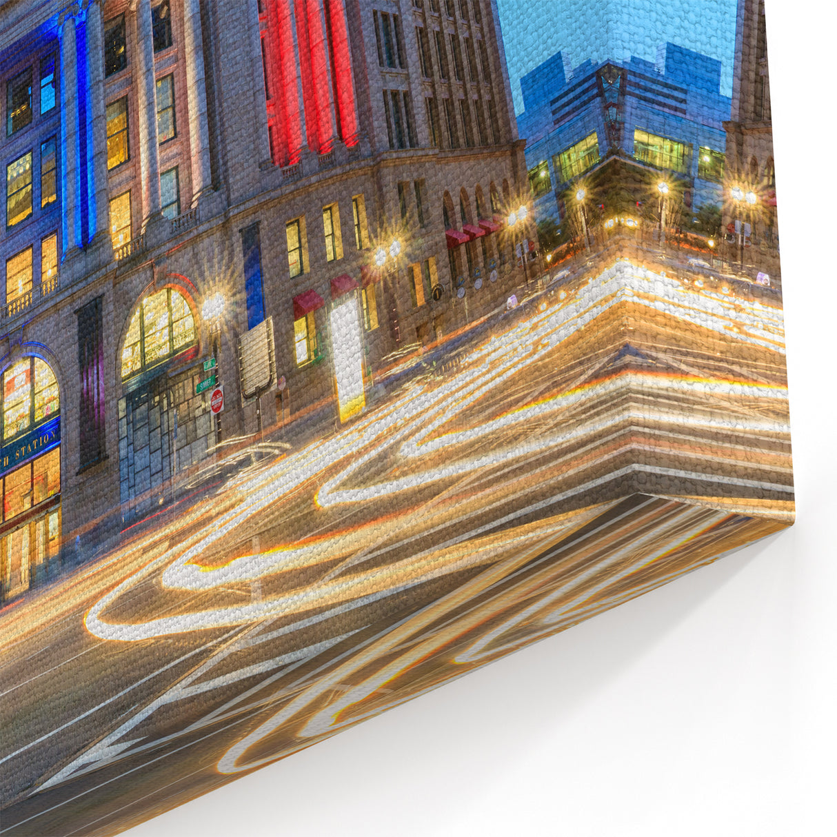 Boston South Station Wall Art – Massachusetts Cityscape Print Decor