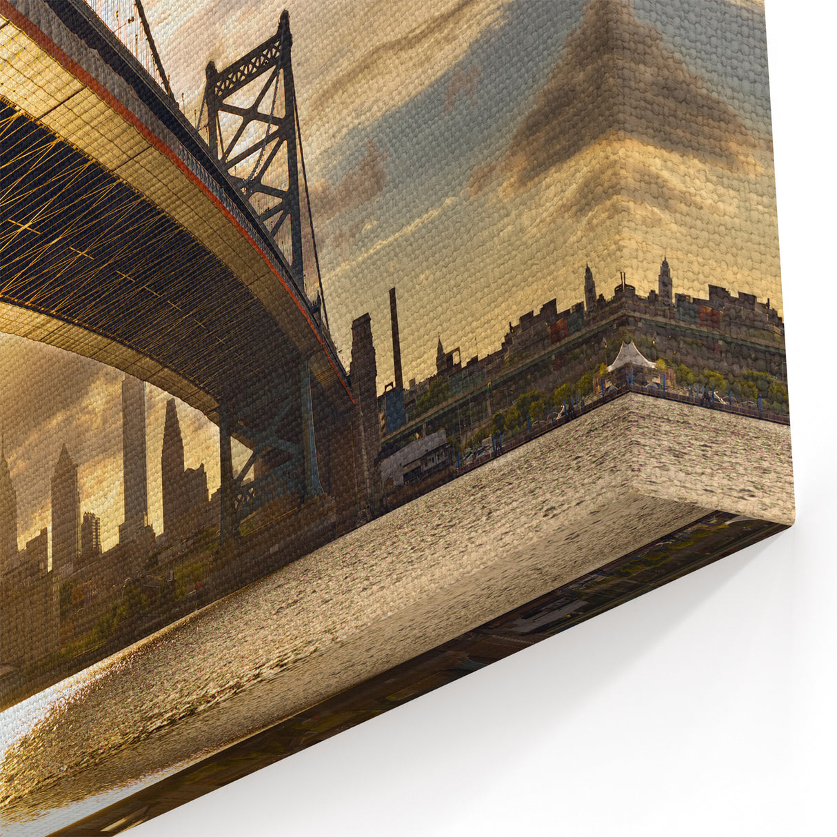 Iconic Philly Landmarks Wall Decor - Ben Franklin Bridge & Cityscape Art
