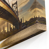 Iconic Philly Landmarks Wall Decor - Ben Franklin Bridge & Cityscape Art