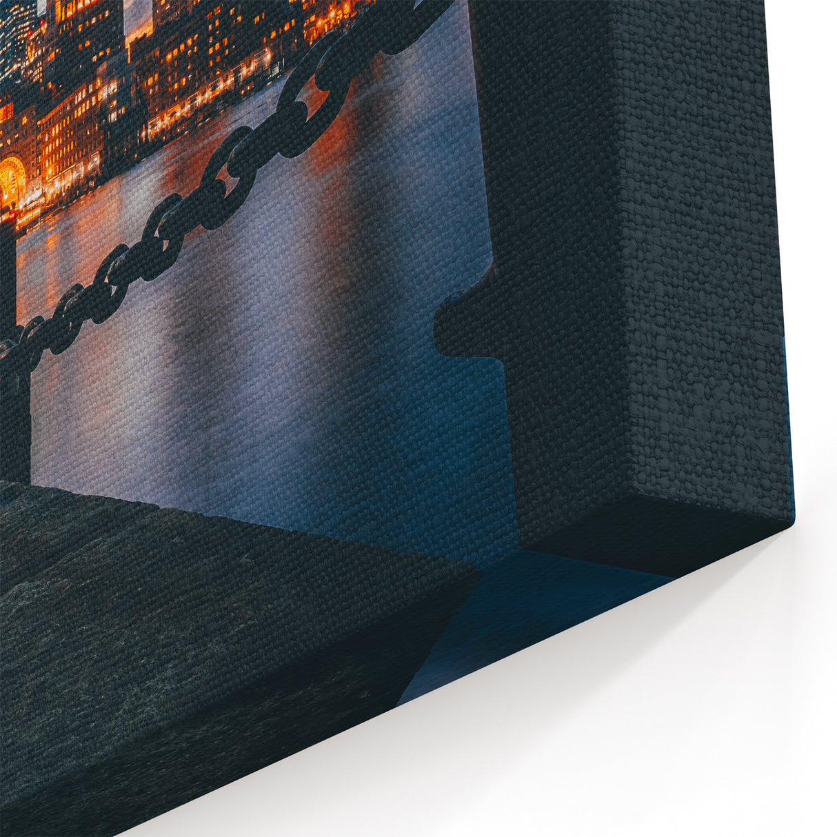 Boston Harbor Nightscape – Massachusetts Waterfront City Lights Wall Art