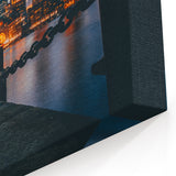 Boston Harbor Nightscape – Massachusetts Waterfront City Lights Wall Art