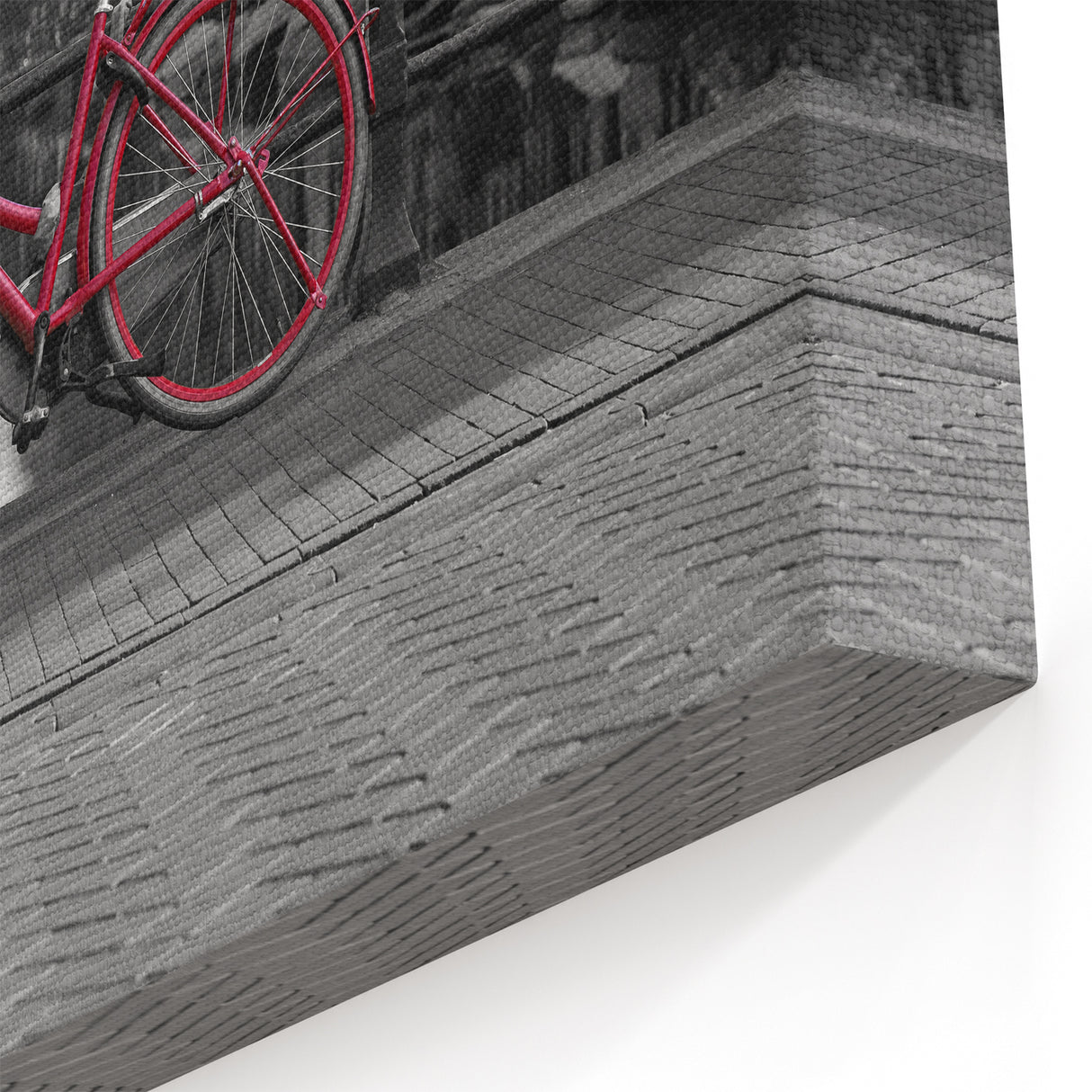 Amsterdam Art Prints - Red Bicycle on Canal Bridge Amsterdam Photography