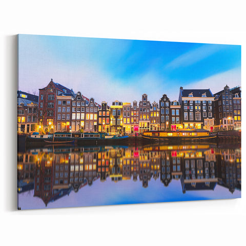Amsterdam Photography Prints - Reflections of Houses on Canal Amsterdam Art