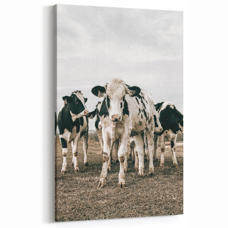 Farmhouse Wall Art – Rustic Cows in Pasture – Vintage Farmhouse Decor