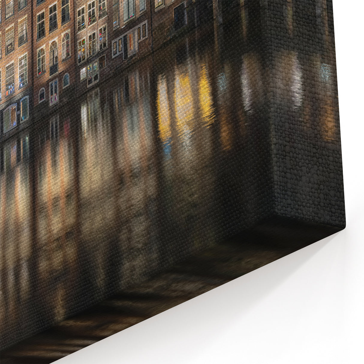 Amsterdam Canals Art - Night Reflection of Historic Houses Amsterdam Prints