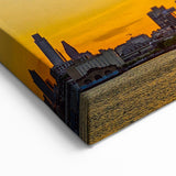 Modern Philadelphia Cityscape Art - Ben Franklin Bridge at Sunset