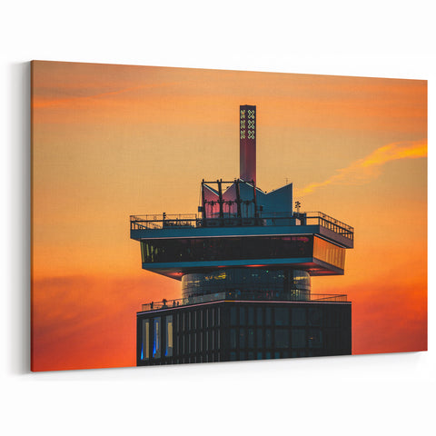 Amsterdam Cityscape Prints - Sunset Tower View Amsterdam Photography Art