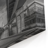 Boston Zakim Bridge Black and White – Massachusetts Cityscape Wall Art