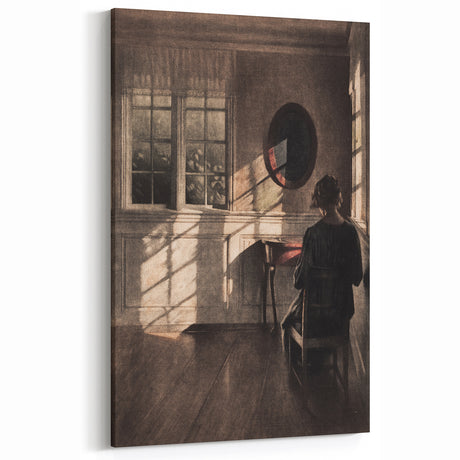 Shadowy Dark Academia Wall Art | Vintage Gothic Print for Study Decor