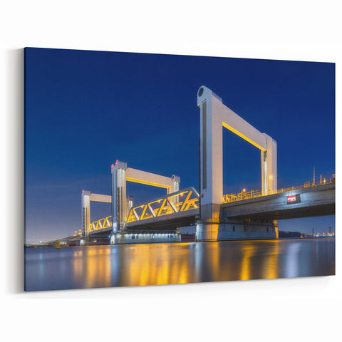 Amsterdam Wall Art - Illuminated Bridge Over Water Amsterdam Scenic Prints